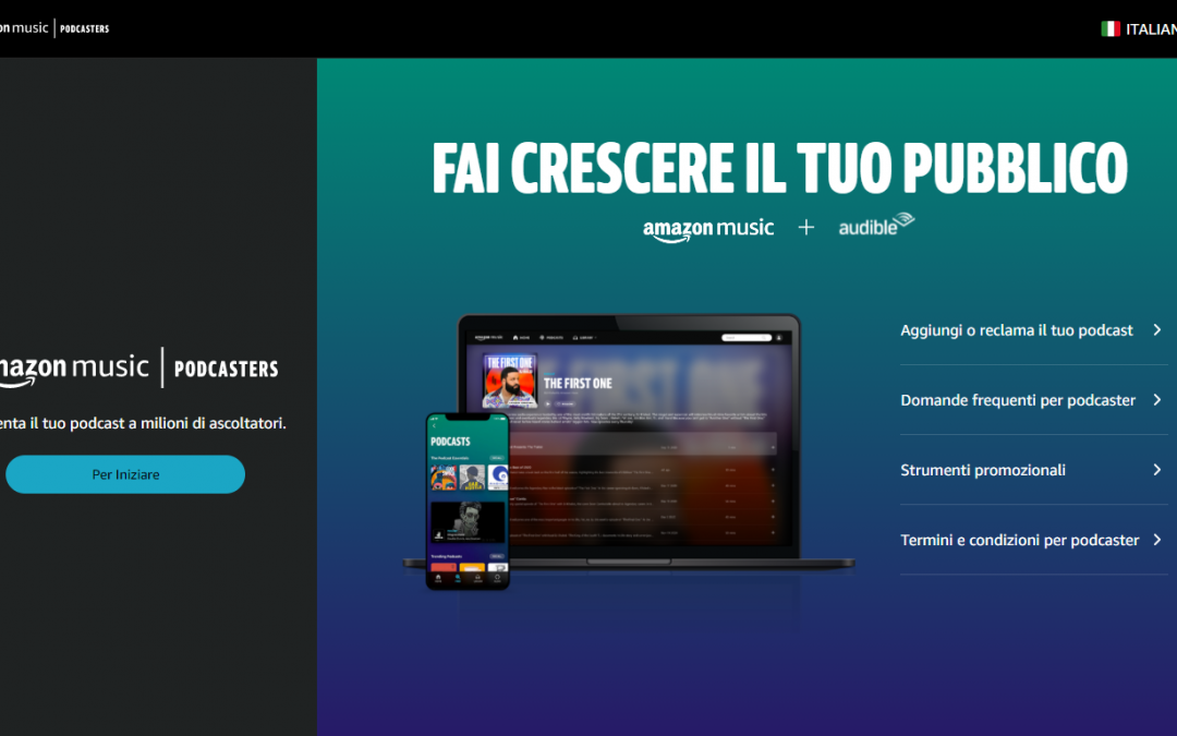 Come pubblicare un podcast su Amazon Music, Audible e Alexa